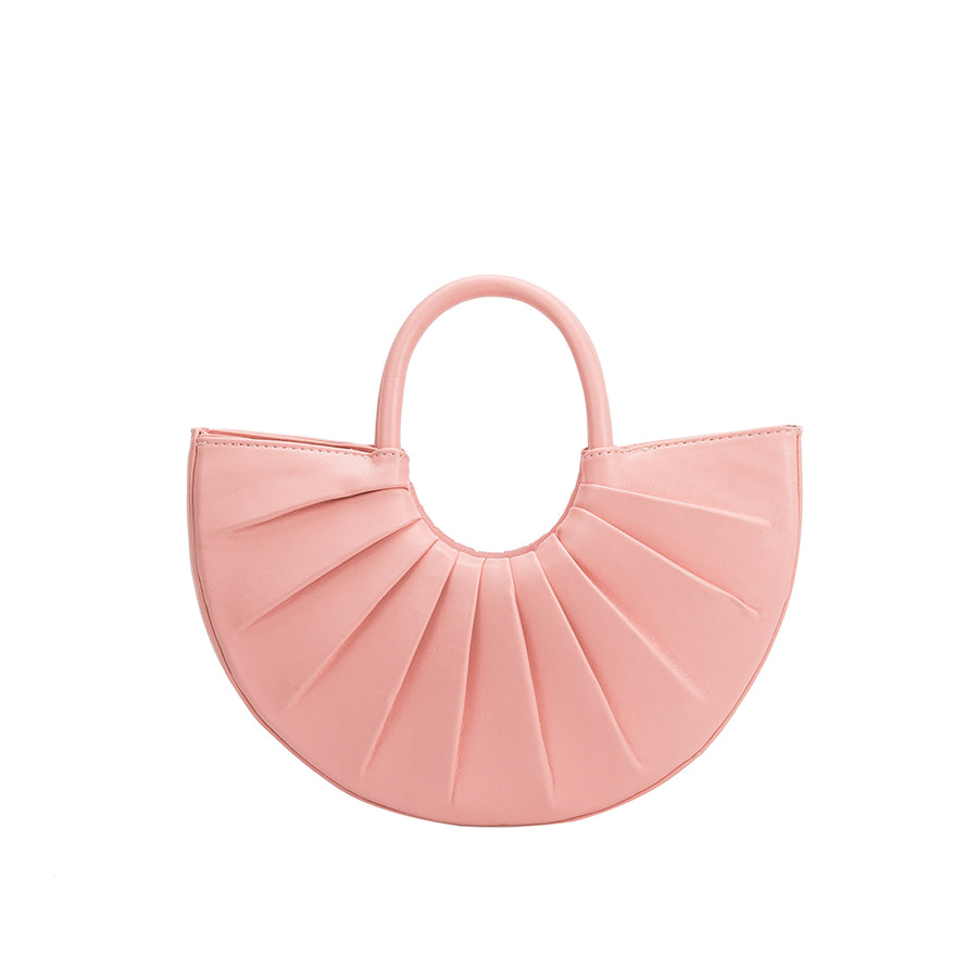 Melie Bianco Luxury Vegan Leather Karlie Small Shoulder Bag in Pink