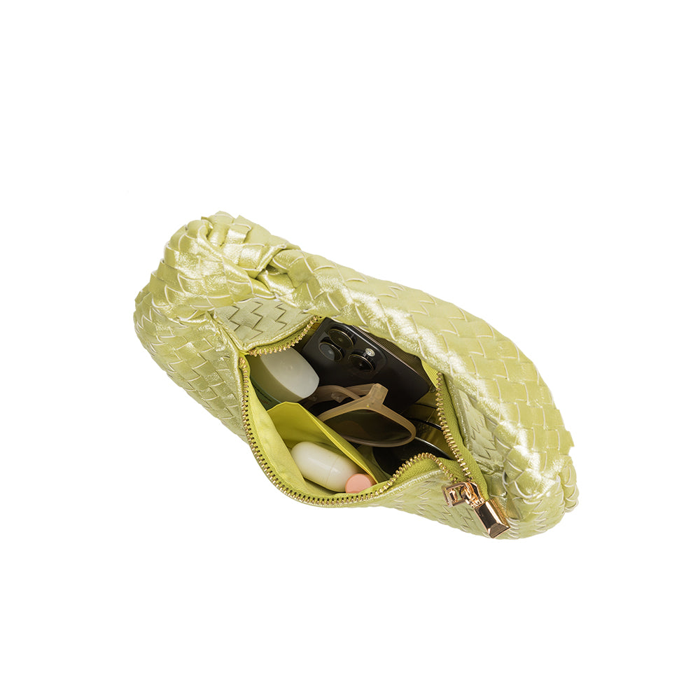 Charming Charlie Drew Khaki Small Recycled Vegan Top Handle Bag Ring