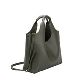 Melie Bianco Luxury Vegan Leather Diana Tote Shoulder Bag in Olive