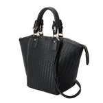 Melie Bianco Recycled Vegan Leather Valerie Large Tote Bag in Black