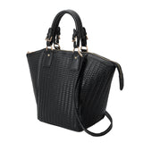 Melie Bianco Recycled Vegan Leather Valerie Large Tote Bag in Black