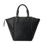 Melie Bianco Recycled Vegan Leather Valerie Large Tote Bag in Black