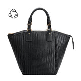 Melie Bianco Recycled Vegan Leather Valerie Large Tote Bag in Black