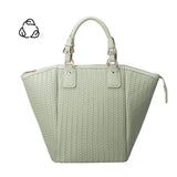 Melie Bianco Recycled Vegan Leather Valerie Large Tote Bag in Mint