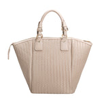 Melie Bianco Recycled Vegan Leather Valerie Large Tote Bag in Nude