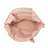 Melie Bianco Recycled Vegan Leather Valerie Large Tote Bag in Nude
