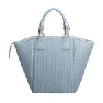 Melie Bianco Recycled Vegan Leather Valerie Large Tote Bag in Sky