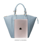 Melie Bianco Recycled Vegan Leather Valerie Large Tote Bag in Sky