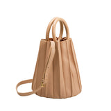 Melie Bianco Recycled Vegan Leather Lily Small Top Handle Bag in Tan