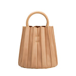 Melie Bianco Recycled Vegan Leather Lily Small Top Handle Bag in Tan