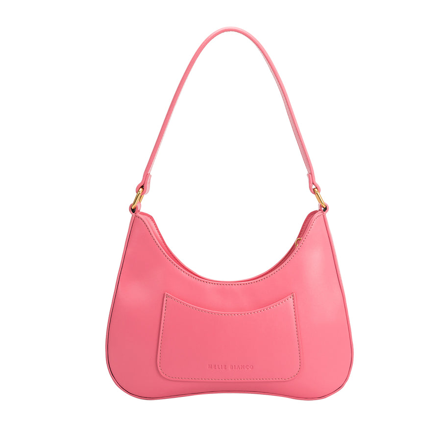 Melie Bianco Recycled Vegan Leather Yvonne Small Shoulder Bag in Pink