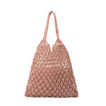 Melie Bianco Eco Cotton Izzy Medium Shoulder Bag in Blush