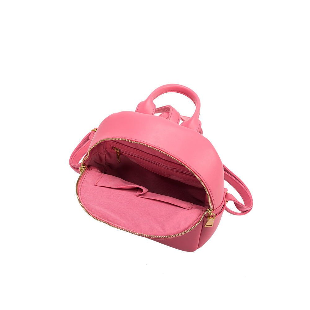 Melie Bianco Recycled Vegan Leather Louise Small Backpack in Pink