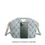 Melie Bianco Recycled Vegan Leather Irene Small Crossbody Bag in Sky