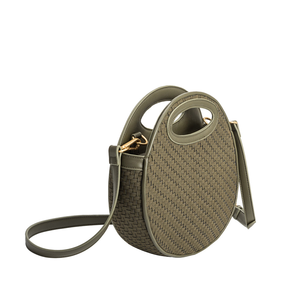 Circle woven crossbody online bag