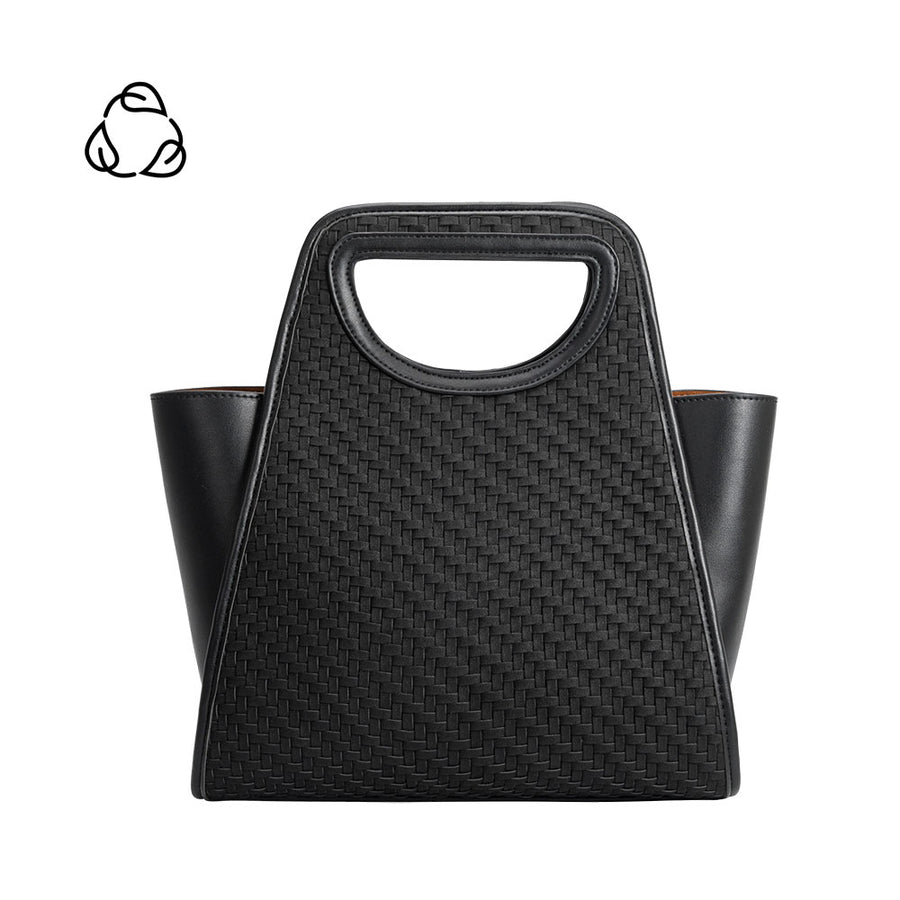 Dena Black Recycled Vegan Top Handle Bag - FINAL SALE