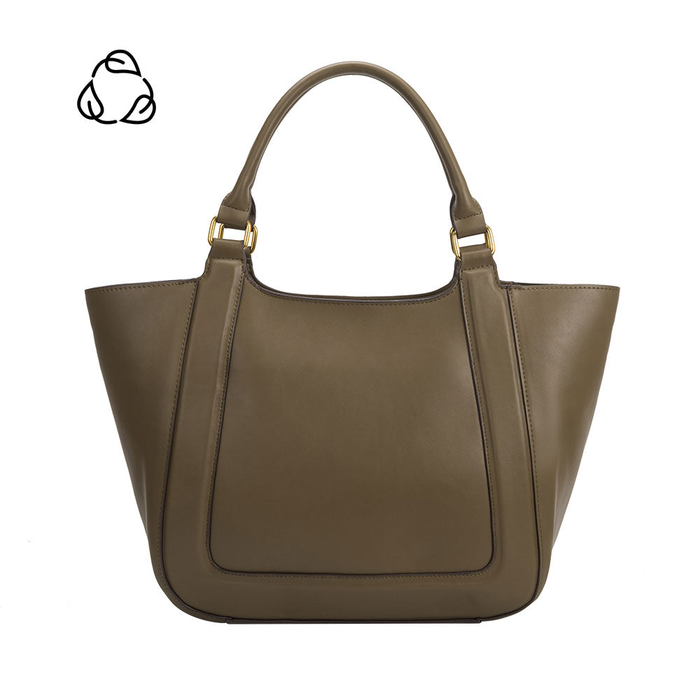 Olive Michelle Large Recycled Vegan Leather Tote Bag | Melie Bianco