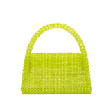 Sherry Lime Beaded Top Handle Bag