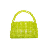 Sherry Lime Beaded Top Handle Bag
