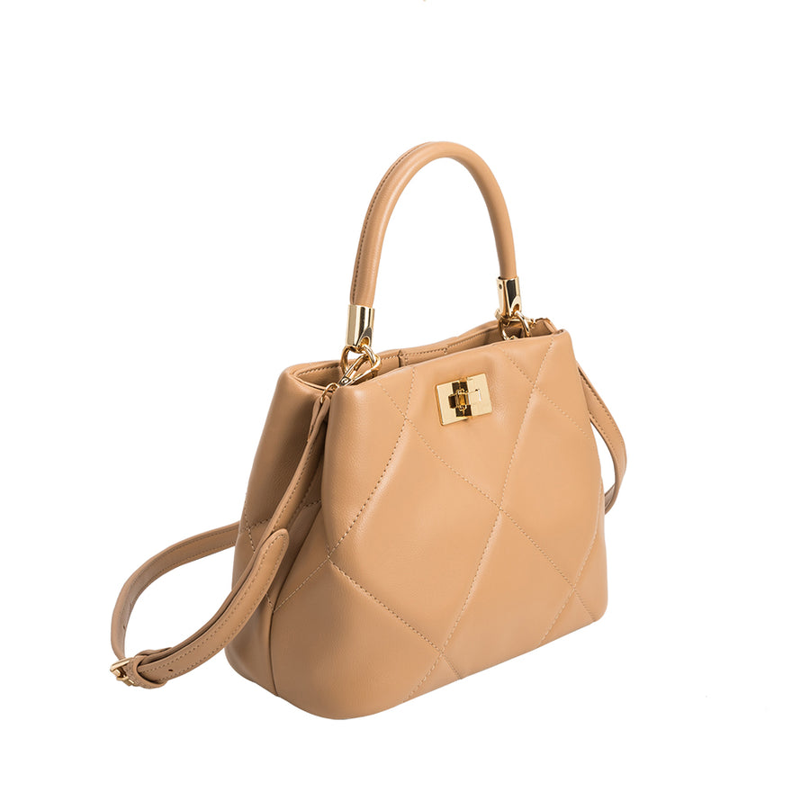 Blake Camel Recycled Vegan Top Handle Bag