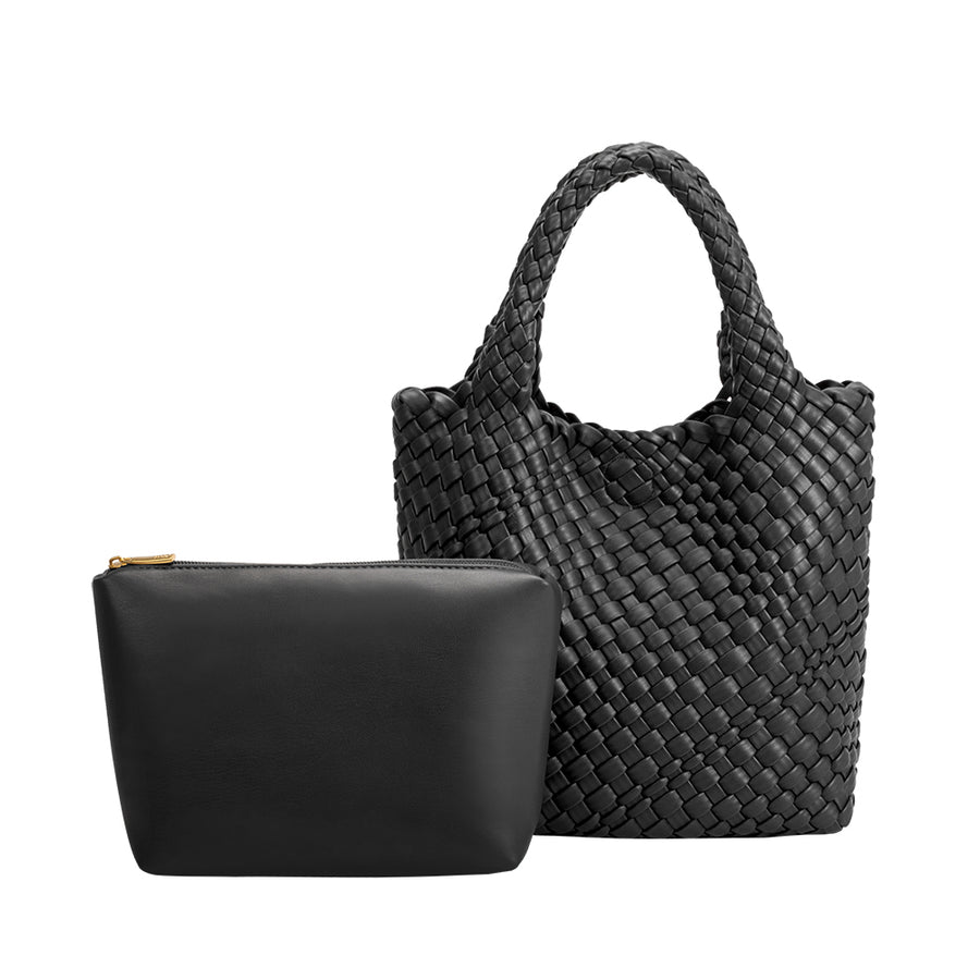 Eloise Black Recycled Vegan Tote Bag