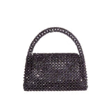 Sherry Black Beaded Top Handle Bag - FINAL SALE