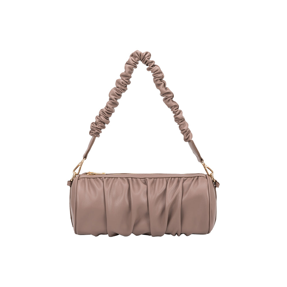 Taupe Jovie Vegan Leather Shoulder Bag | Melie Bianco