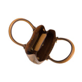 Melie Bianco Luxury Vegan Leather Gabby Shoulder Bag in Camel