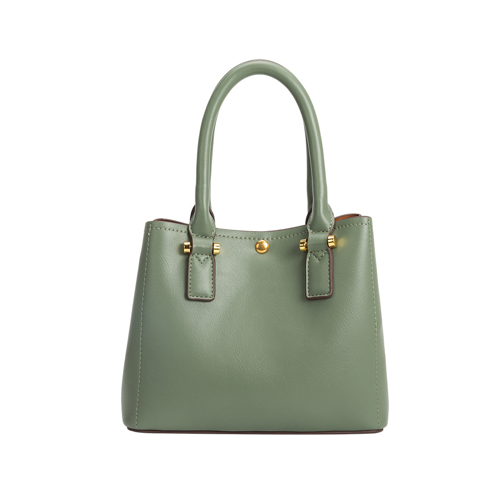 Melie Bianco Luxury Vegan Leather Gabby Shoulder Bag in Sage