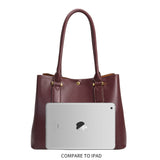 Melie Bianco Luxury Vegan Leather Isabella Shoulder Bag in Burgundy