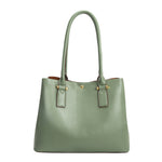 Melie Bianco Luxury Vegan Leather Isabella Shoulder Bag in Sage