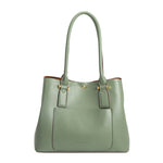 Melie Bianco Luxury Vegan Leather Isabella Shoulder Bag in Sage