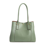 Melie Bianco Luxury Vegan Leather Isabella Shoulder Bag in Sage