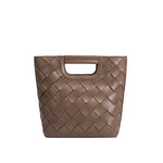 Melie Bianco Luxury Vegan Leather Robbie Crossbody Bag in Taupe