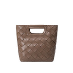 Melie Bianco Luxury Vegan Leather Robbie Crossbody Bag in Taupe