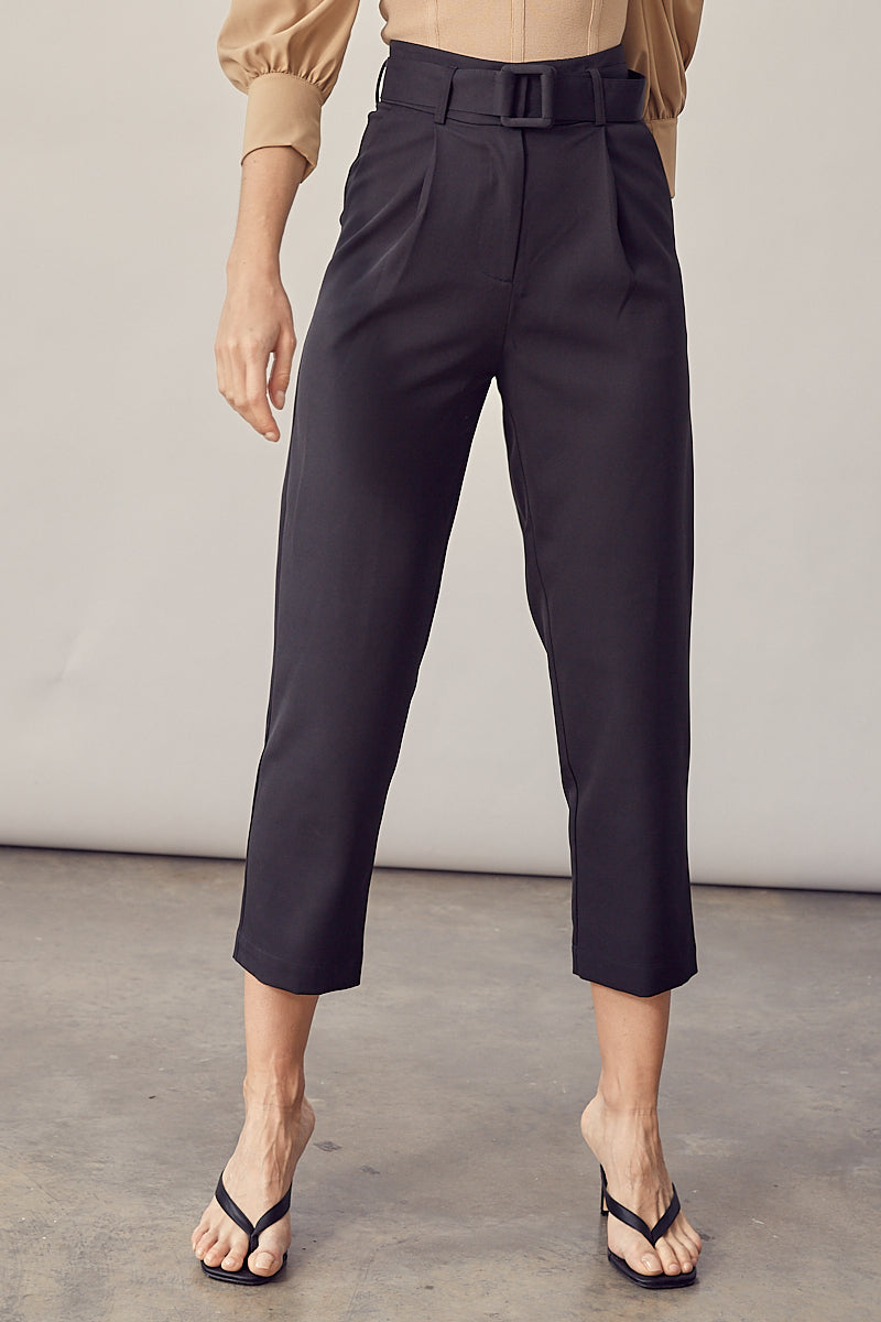 Straight Leg Belted Pants