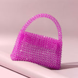 Sherry Orchid Beaded Top Handle Bag