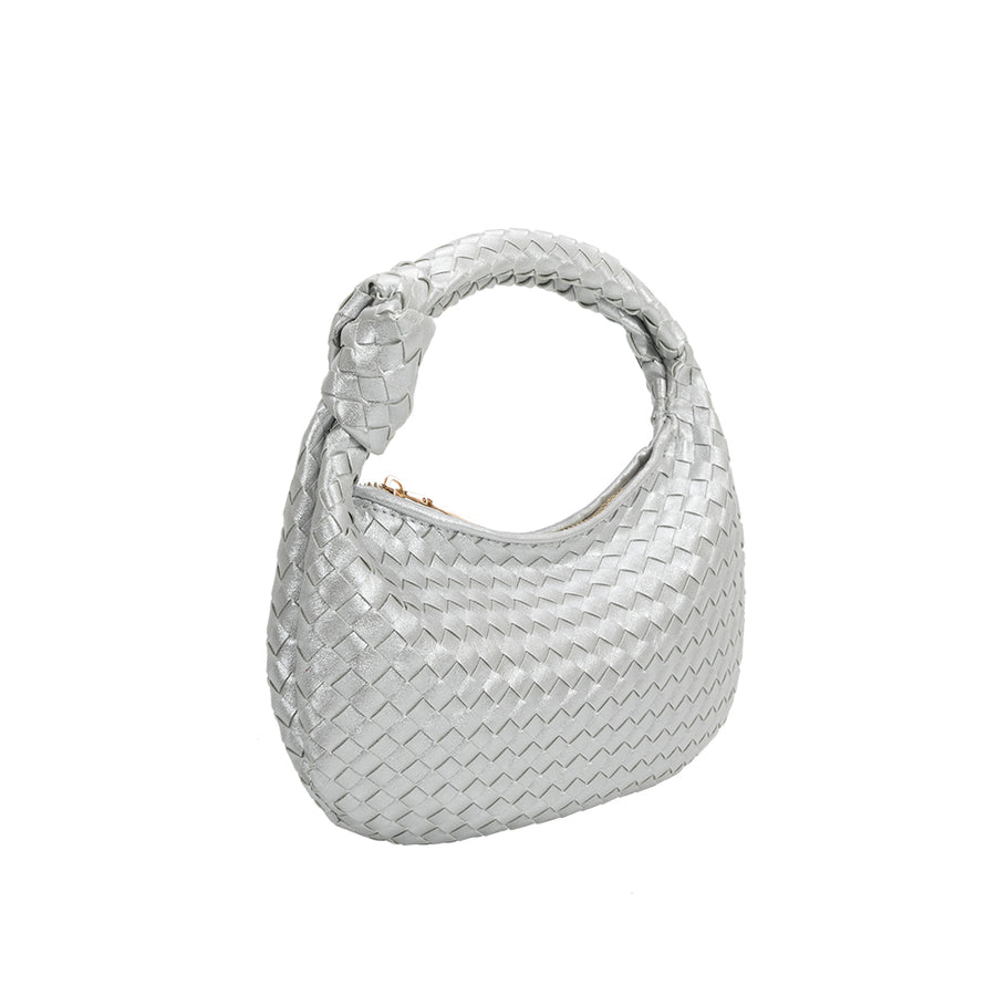 Drew Silver Small Recycled Vegan Top Handle Bag