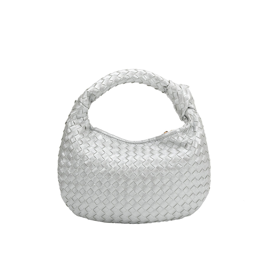 Drew Silver Small Recycled Vegan Top Handle Bag