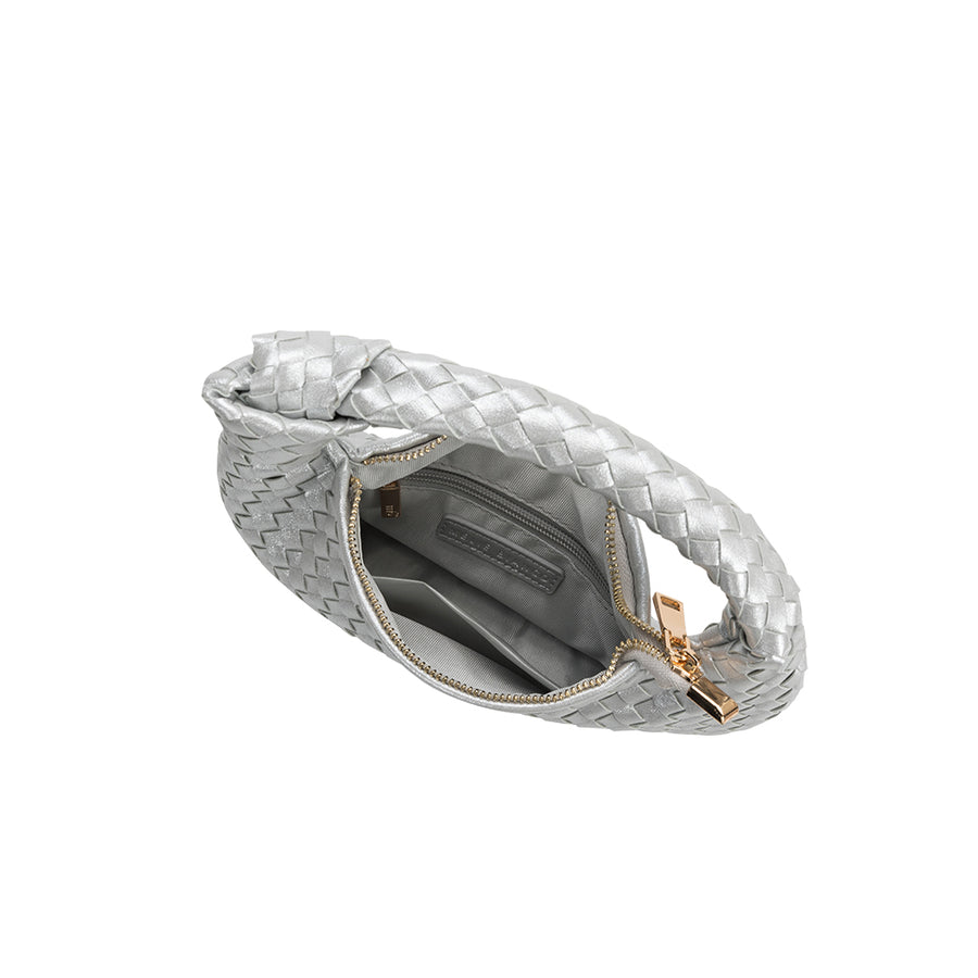 Drew Silver Small Recycled Vegan Top Handle Bag