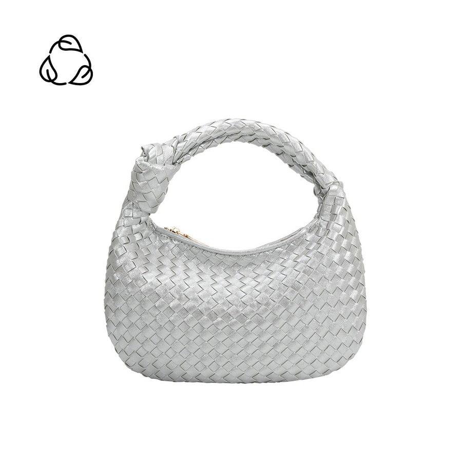 Drew Silver Small Recycled Vegan Top Handle Bag
