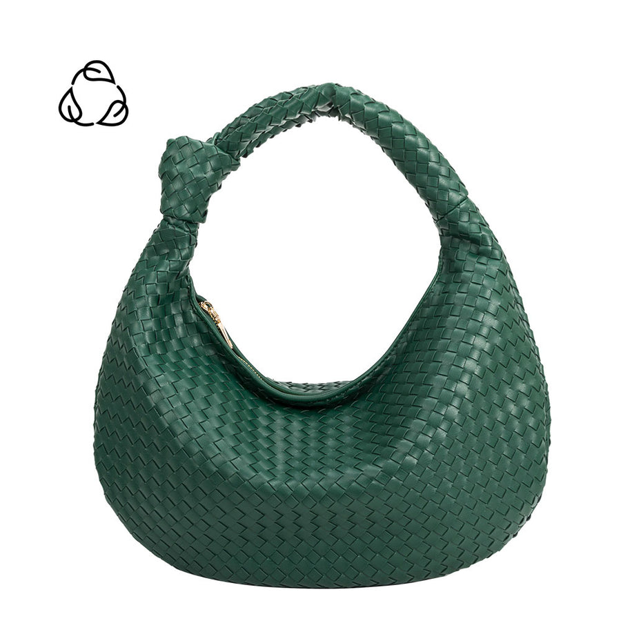 Brigitte Green Large Recycled Vegan Shoulder Bag