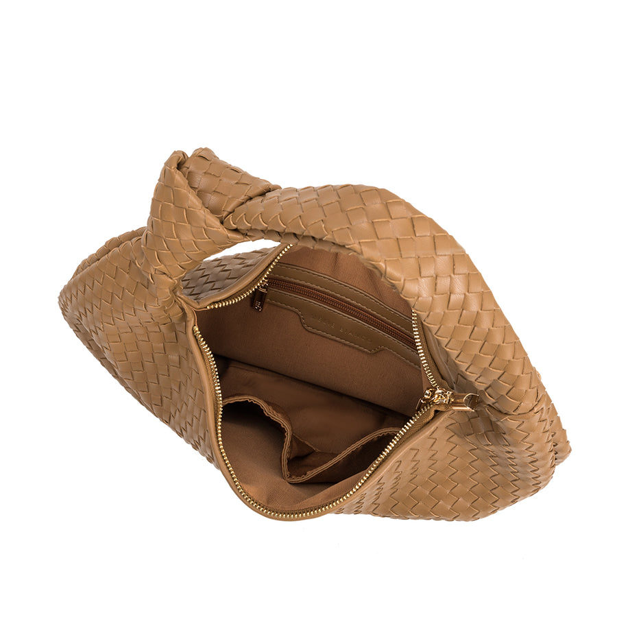 Brigitte Khaki Large Recycled Vegan Shoulder Bag