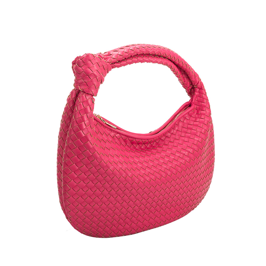 Brigitte Fuchsia Large Recycled Vegan Shoulder Bag