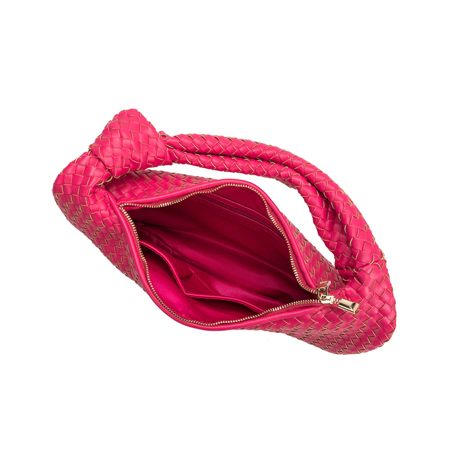 Brigitte Fuchsia Large Recycled Vegan Shoulder Bag