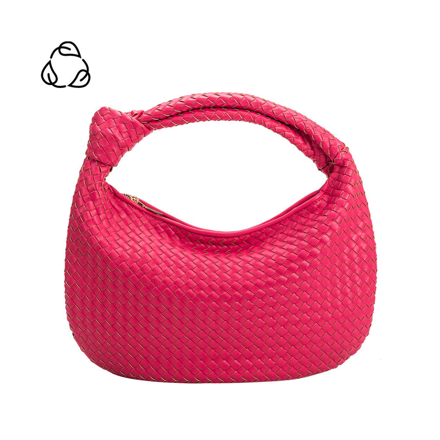 Brigitte Fuchsia Large Recycled Vegan Shoulder Bag
