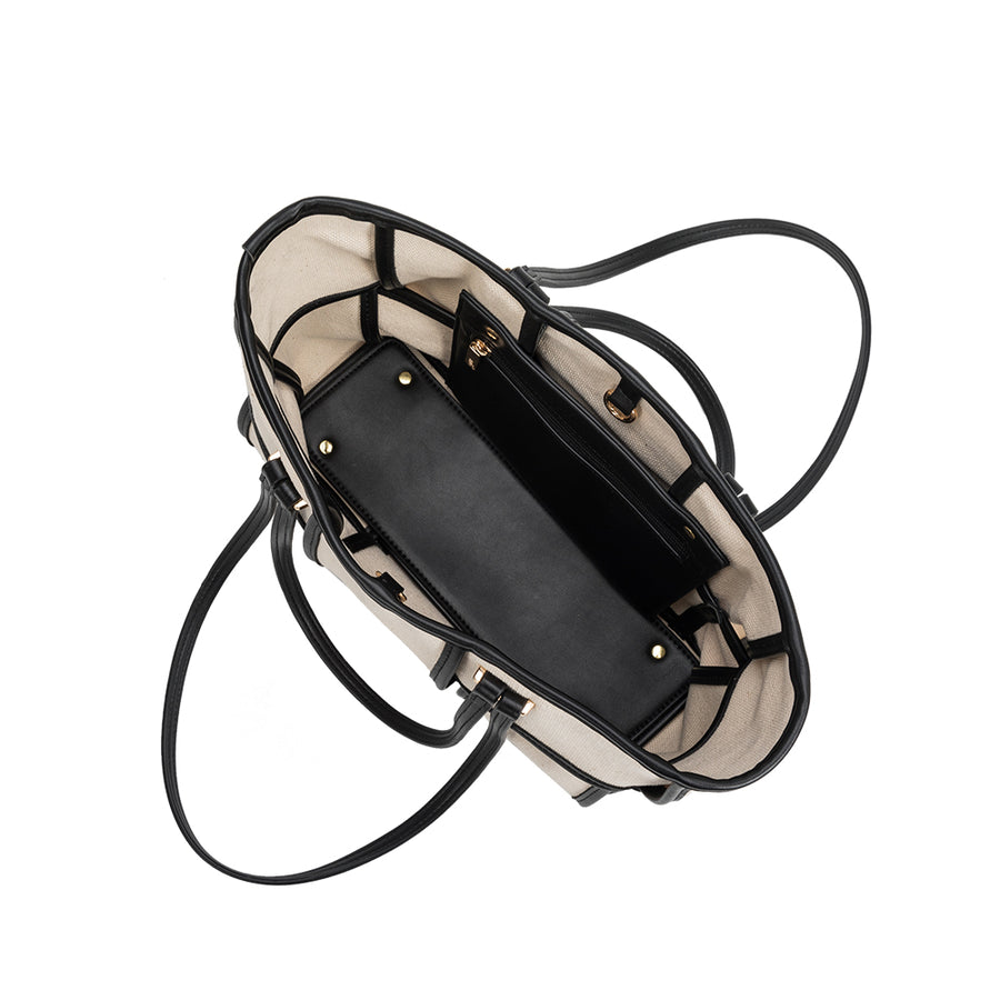 Delany Black Recycled Vegan Tote Bag