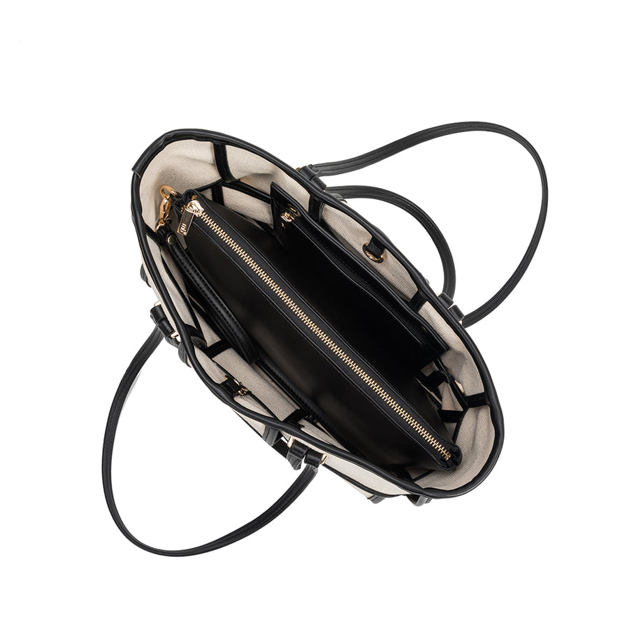Delany Black Recycled Vegan Tote Bag