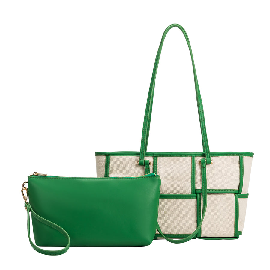 Delany Green Recycled Vegan Tote Bag