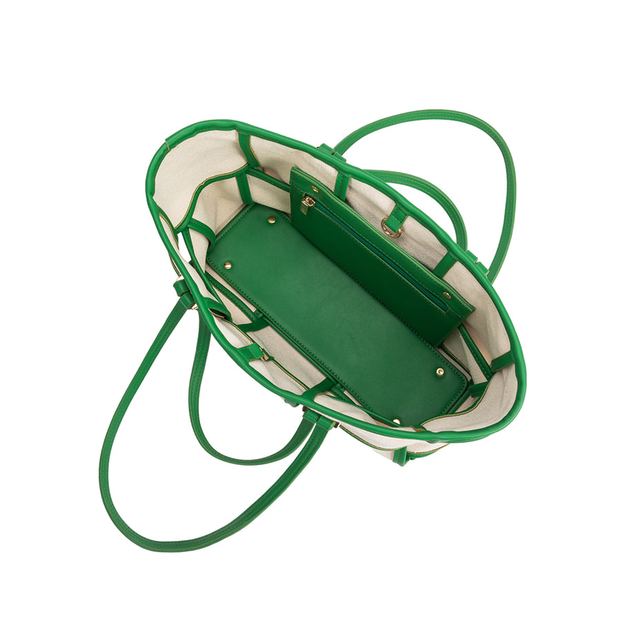 Delany Green Recycled Vegan Tote Bag